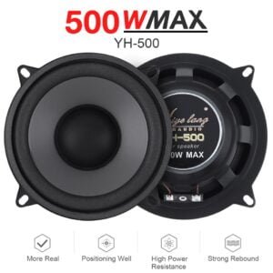 Alto-falante 500 W 5 polegadas som coaxial de alta fidelidade 2 vias Áudio frequência de alcance total