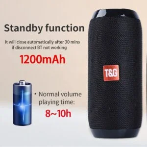 T&G Alto-falante Bluetooth portátil Subwoofer ® Sem fio à prova d'água Boombox