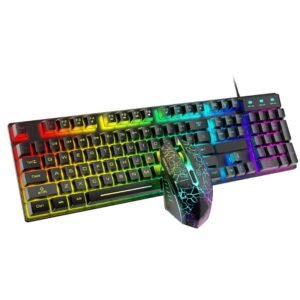 Kit GAMER Mouse e Teclado com Luzes em Cores