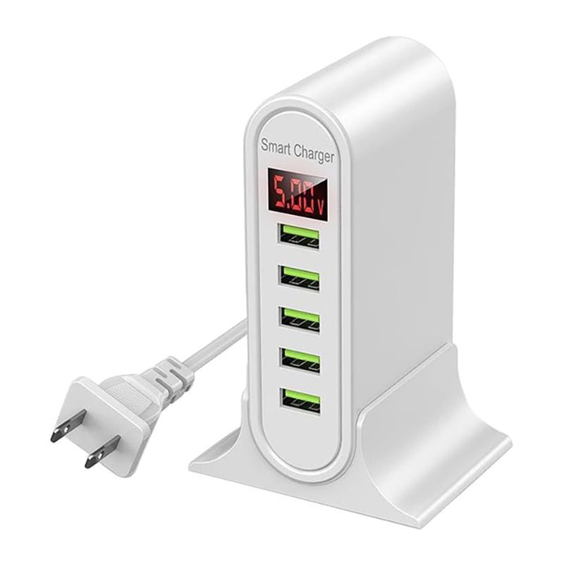 Carregador USB multiportas 5V4A American Standard European Vertical Universal 5 Portas - Imagem 9