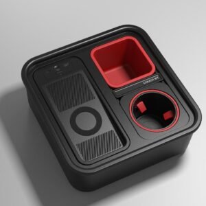 Suporte de copo com nivelamento instantâneo Carregador acoplado, Carregamento sem fio