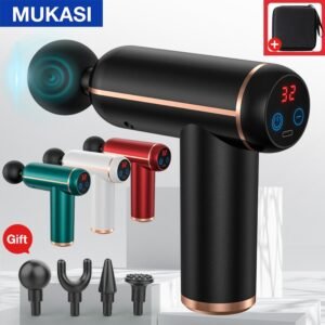 Pistola de massagem MUKASI ® Massageador para corpo, pescoço, tecido profundo, relaxamento muscular