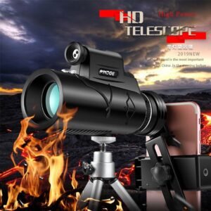 Câmera com zoom com iluminação de luz com laser de longo alcance para celular monocular telescópio alta potência HD para ambientes externos