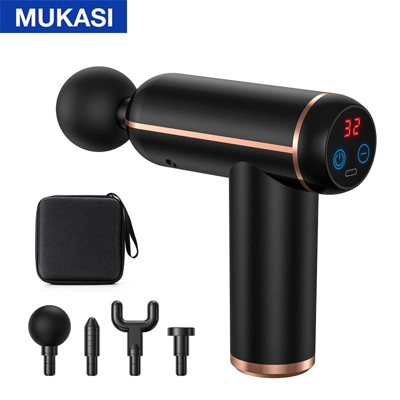Pistola de massagem MUKASI ® Massageador para corpo, pescoço, tecido profundo, relaxamento muscular - Imagem 8
