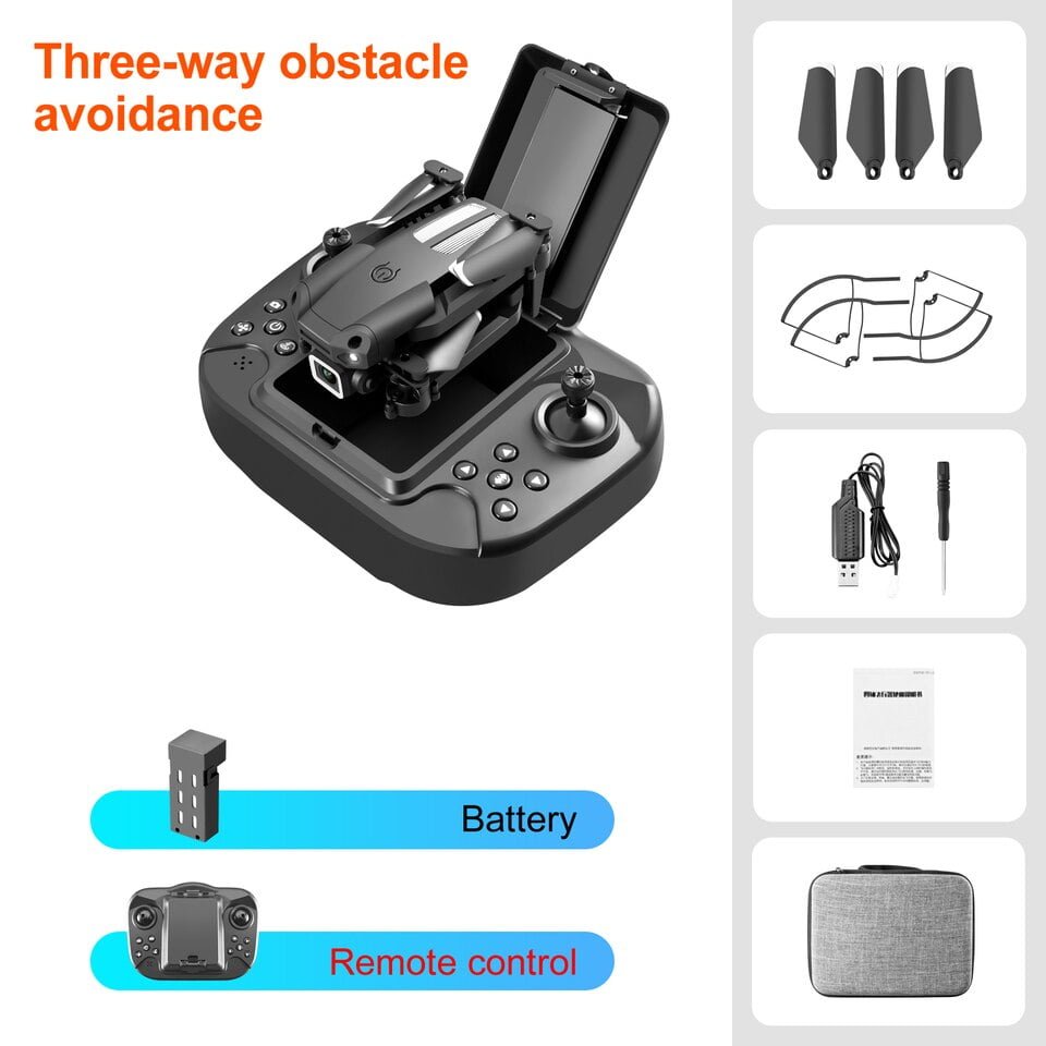 Drone Avião Dobrável de Quatro Eixos fotografia em Hd Função Eixos Evitar Obstáculo - Imagem 6