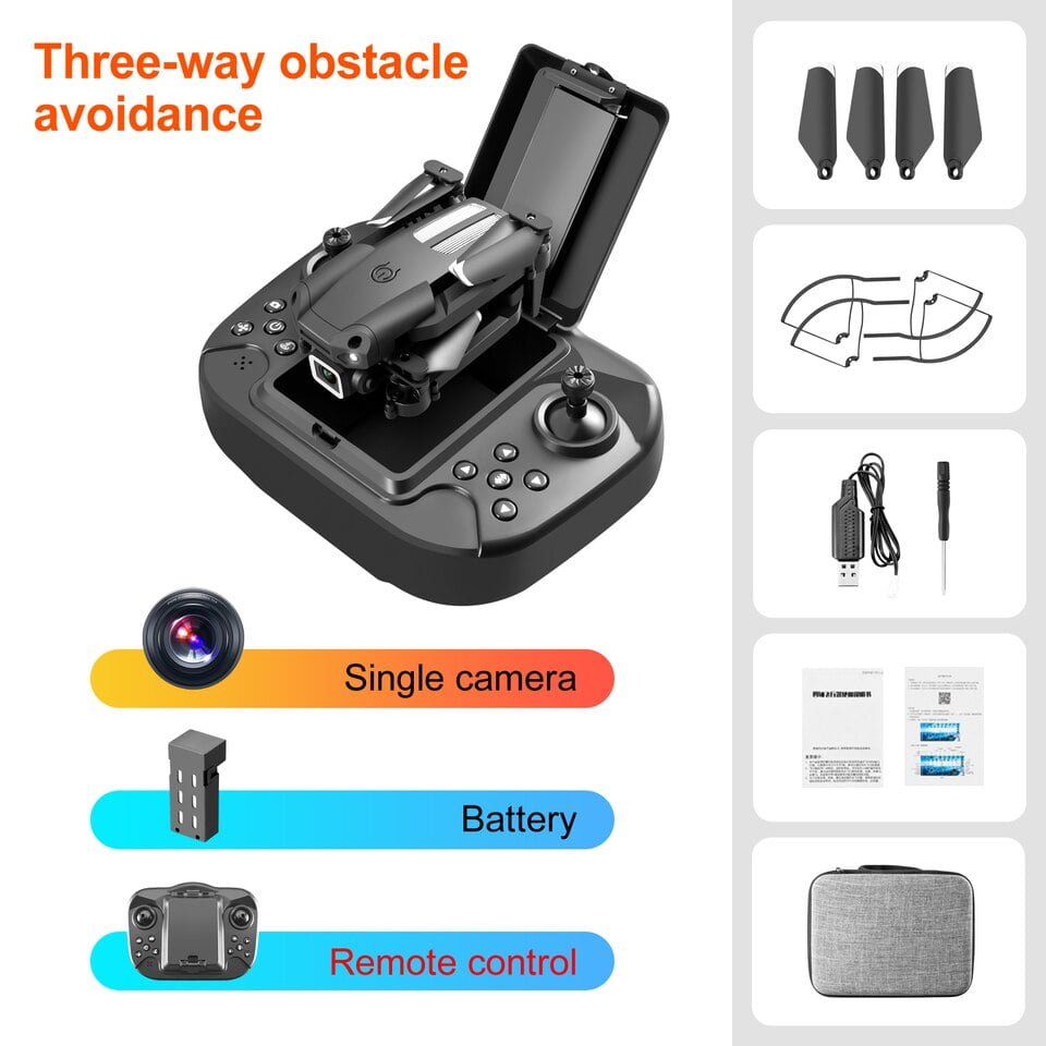 Drone Avião Dobrável de Quatro Eixos fotografia em Hd Função Eixos Evitar Obstáculo - Imagem 5