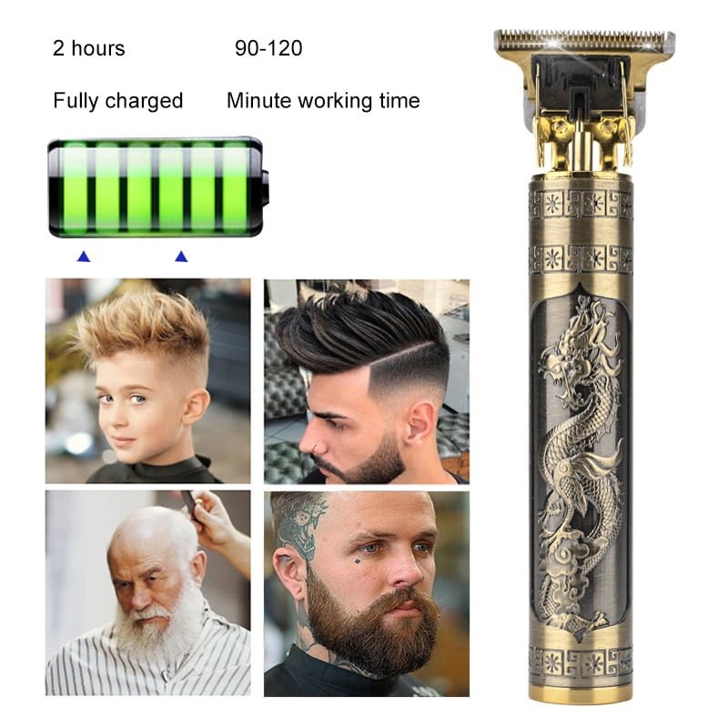 Máquina aparadora de cabelo t9 Vintage Sem fio - Imagem 4