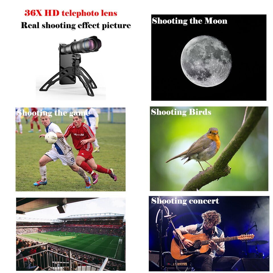APEXEL HD 36X® Telescópio para todos os Smartphone Zomm 36X - Imagem 5
