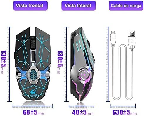 Mouse GAMER X13 Wireless, Recarregável RGB, Click Silencioso, Descansar automático - Imagem 3