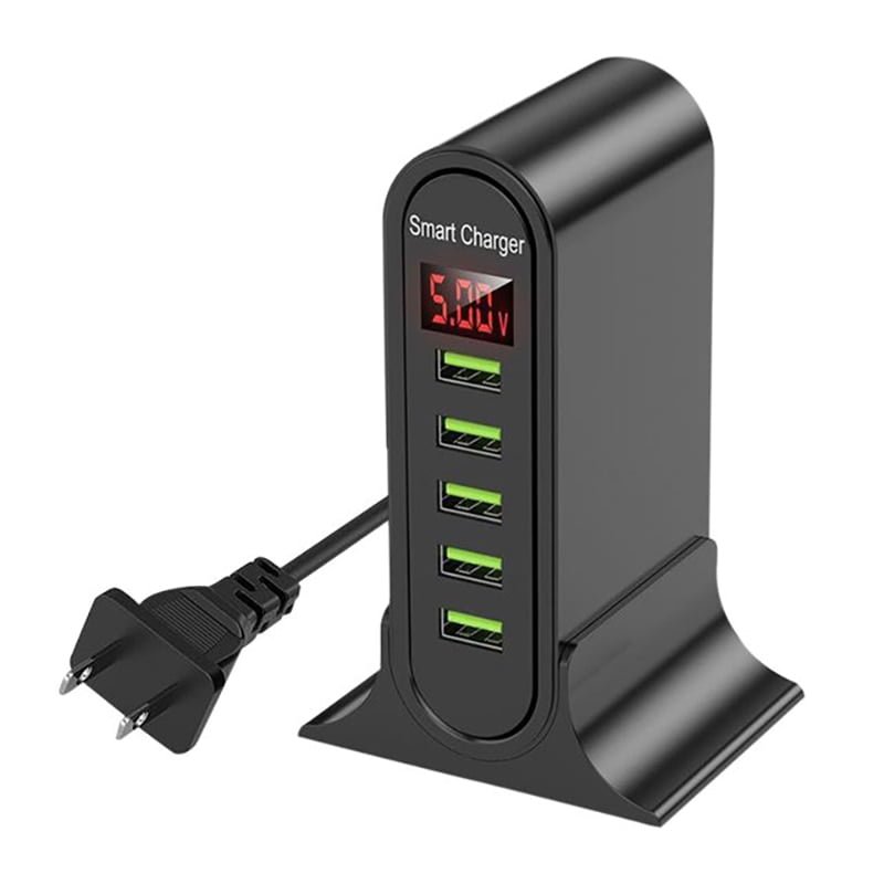 Carregador USB multiportas 5V4A American Standard European Vertical Universal 5 Portas - Imagem 5