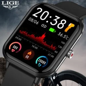 LIGE Relógio Inteligente, esportes fitness à prova d'água Bluetooth para Android iOS