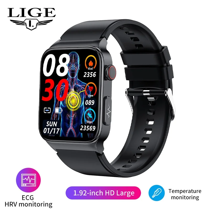 Smartwatch Multitarefas com monitor de glicose no sangue medição de pressão arterial à prova d'água - Imagem 7