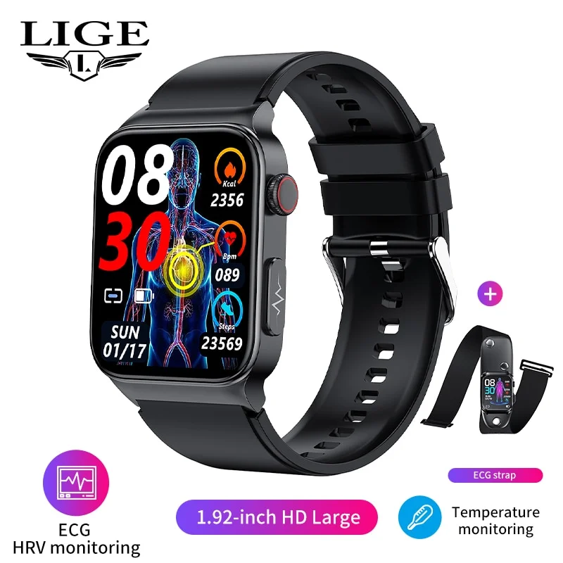 Smartwatch Multitarefas com monitor de glicose no sangue medição de pressão arterial à prova d'água - Imagem 5
