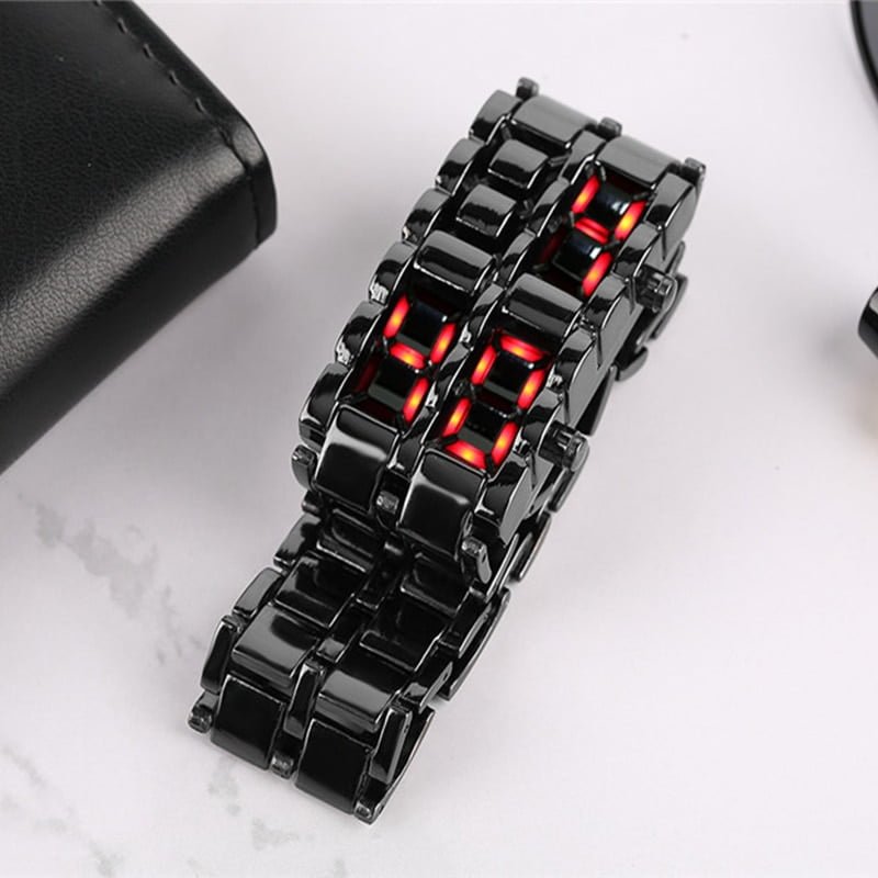 Relógio com design criativo exclusivo LED à prova d'água moderno - Imagem 5