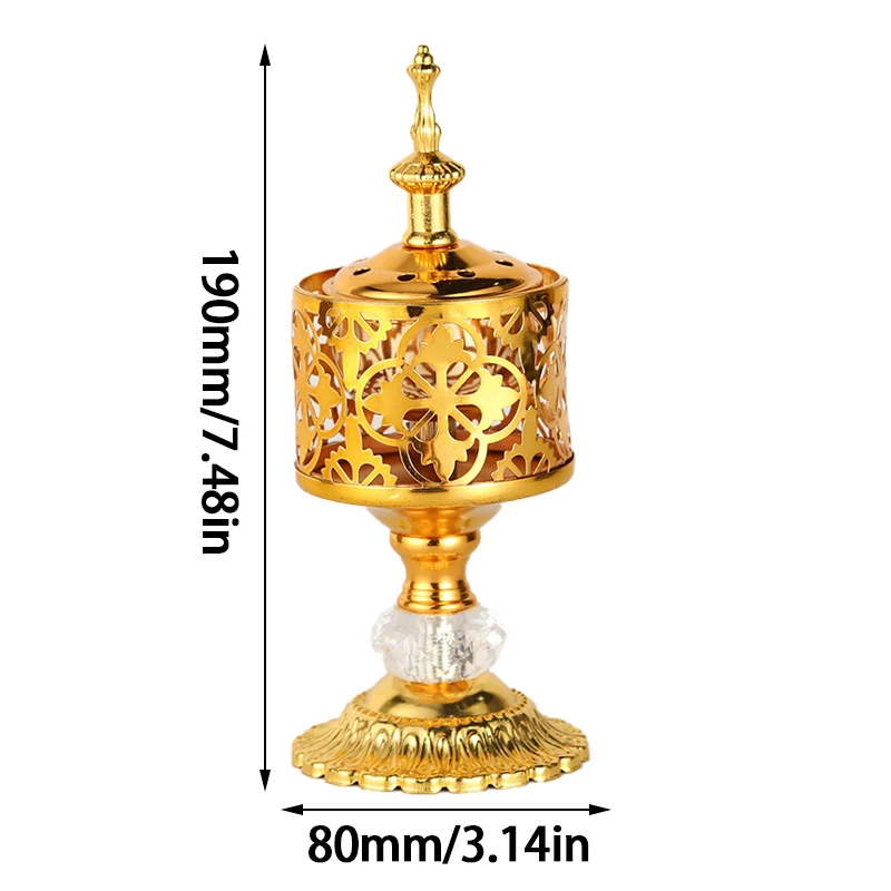 Queimador de incenso do oriente médio, renda de metal esculpida, difusor de aromaterapia, ornamentos artesanais, estúdio de ioga, decoração de casa - Imagem 8