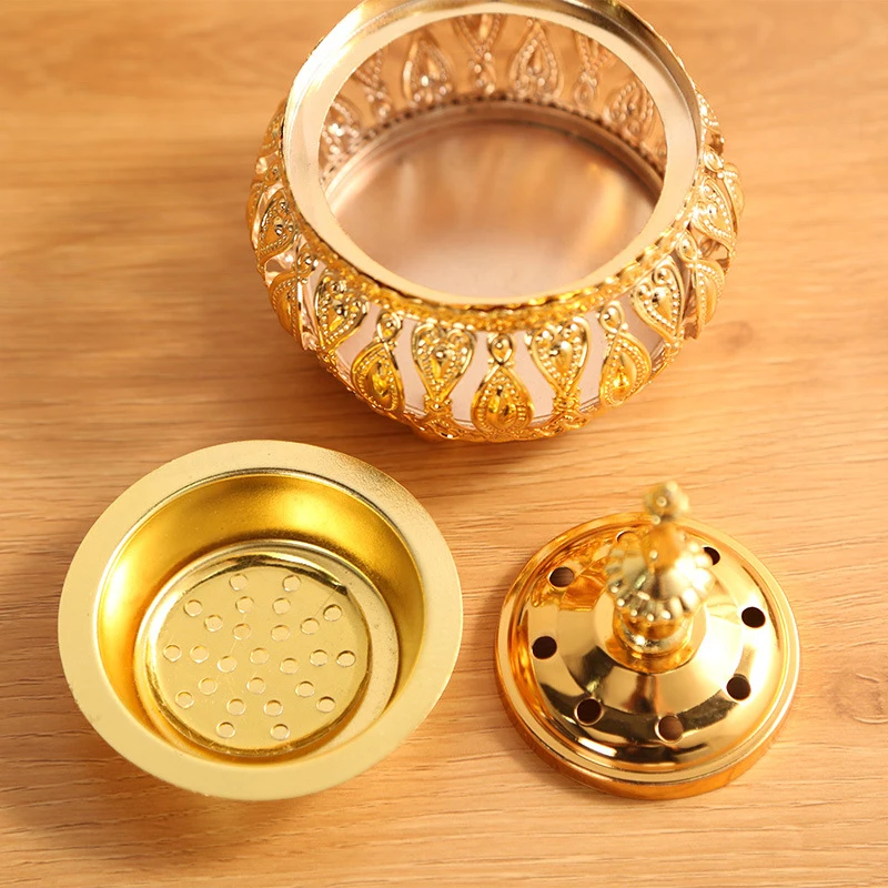 Queimador de incenso do oriente médio, renda de metal esculpida, difusor de aromaterapia, ornamentos artesanais, estúdio de ioga, decoração de casa - Imagem 3