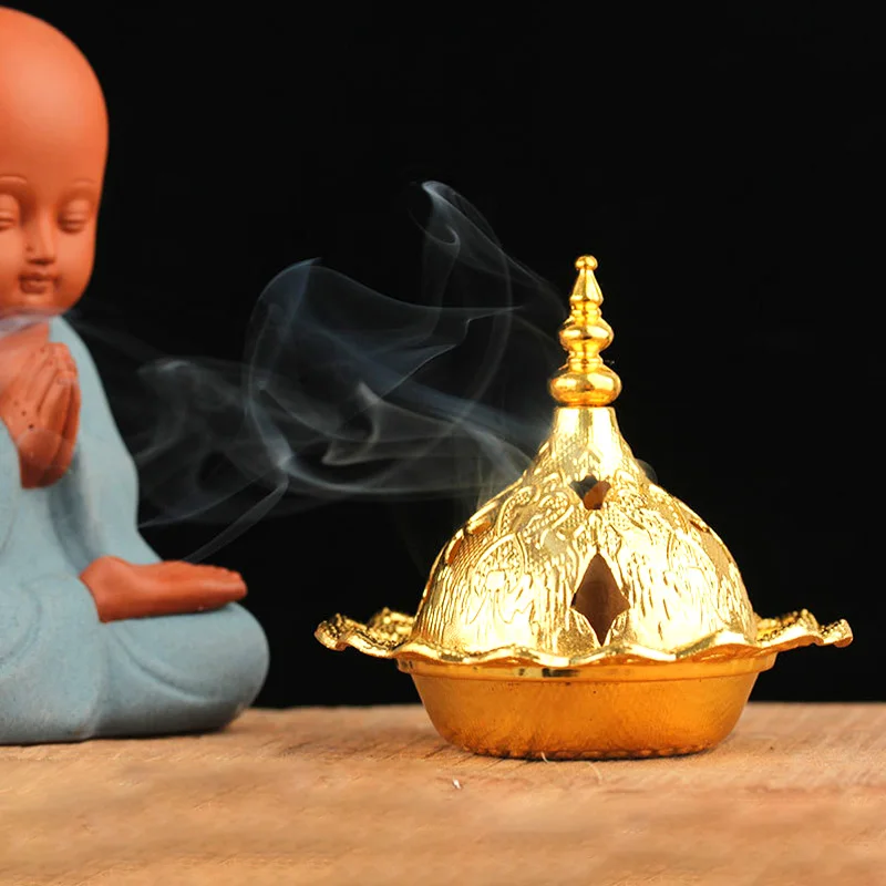 Queimador de incenso do oriente médio, renda de metal esculpida, difusor de aromaterapia, ornamentos artesanais, estúdio de ioga, decoração de casa - Imagem 9