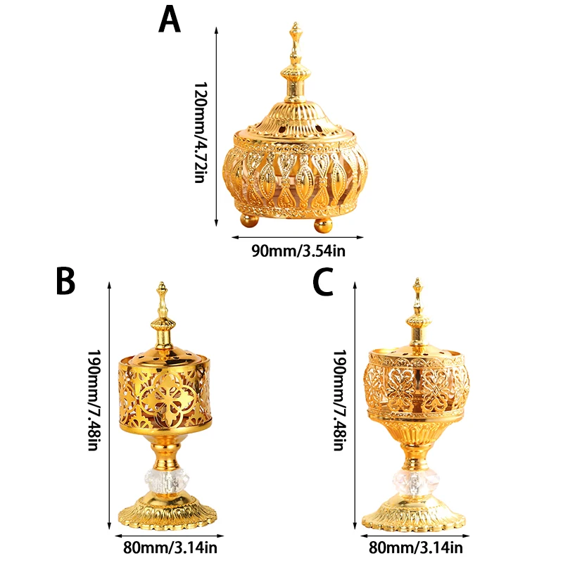 Queimador de incenso do oriente médio, renda de metal esculpida, difusor de aromaterapia, ornamentos artesanais, estúdio de ioga, decoração de casa - Imagem 6