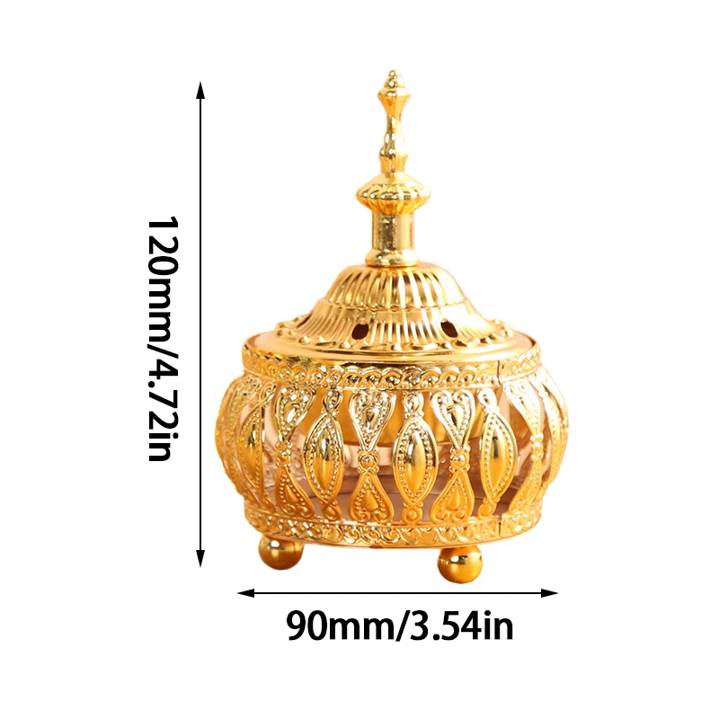 Queimador de incenso do oriente médio, renda de metal esculpida, difusor de aromaterapia, ornamentos artesanais, estúdio de ioga, decoração de casa - Imagem 10