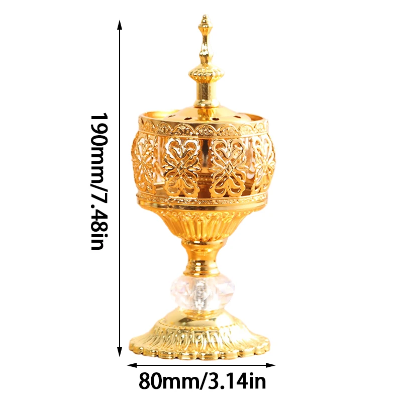 Queimador de incenso do oriente médio, renda de metal esculpida, difusor de aromaterapia, ornamentos artesanais, estúdio de ioga, decoração de casa - Imagem 7