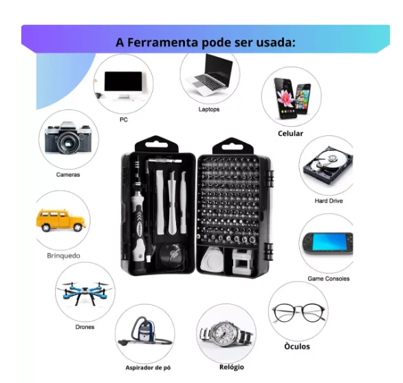 Kit de ferramentas de jogo 115, mini teclas, precisão, multiuso, celular, tablet, notebook-PLENNA Store